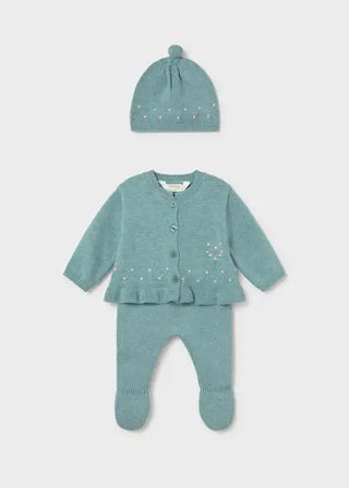 Mayoral Footed Pant & Cardigan Set F1 Mineral / 1-2 (0-3m) - 7
