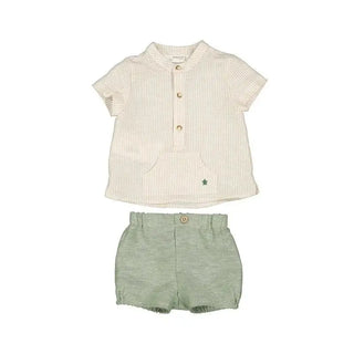 Mayoral Shorts and shirt set S1 Eucalyptus / 0-1M - 1