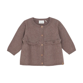 Minymo Knit Cardigan F2 Dk Brown Melange / 3M - 1