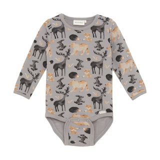 Minymo Long Sleeve AOP Sweat Bodysuit F1 Cloudburst / 3M - 1