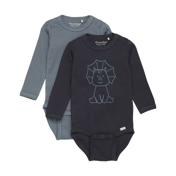 Minymo Long Sleeve Bodysuit 2pk F2 - Just $32! Shop now at The Pump Station & Nurtury