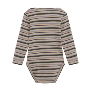 Minymo Long Sleeve Y/D Rib Bodysuit F1 - 2