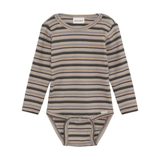 Minymo Long Sleeve Y/D Rib Bodysuit F1 9090 Beetle / 6M - 1