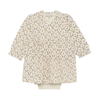 Minymo LS AOP Dress F1 Seedpearl / 6M - 1