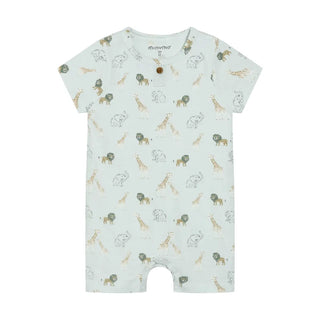 Minymo S/S Romper AOP S1 Sprout Green / 1M - 2