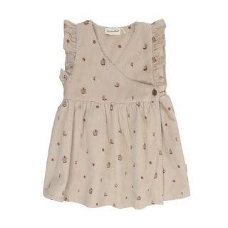 Minymo SS AOP Cord Dress F1 Feather Gray / 6M - 1