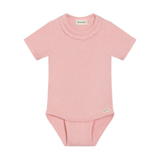 Minymo SS Rib Bodysuit S1 Rosy Tough / 1M - 1