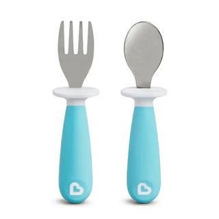 Munchkin Raise™ Toddler Fork & Spoon Set Blue - 1