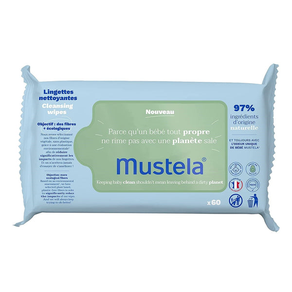 Mustela Organic Cleansing Wipe Lyocell 60 ct - Just $7.95! Shop now at The Pump Station & Nurtury