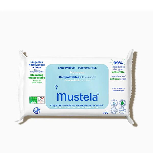 Mustela Compostable Cleansing Wipes - Just $7.95! Shop now at The Pump Station & Nurtury