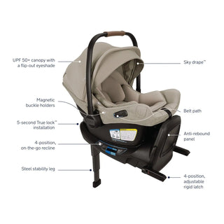 Nuna PIPA Aire RX Infant Car Seat + RELX Base - 31
