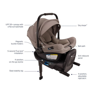 Nuna PIPA Aire RX Infant Car Seat + RELX Base - 40