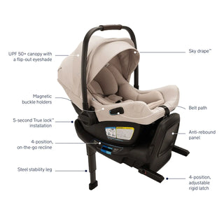 Nuna PIPA Aire RX Infant Car Seat + RELX Base - 26