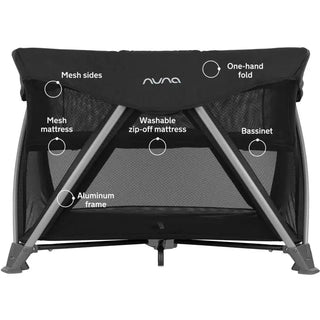 Nuna SENA Aire Playard with Zip-Off Bassinet Caviar - 2