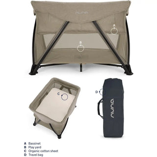 Nuna SENA Aire Playard with Zip-Off Bassinet Caviar - 16