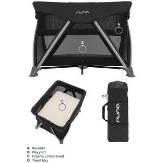 Nuna SENA Aire Playard with Zip-Off Bassinet Caviar - 3