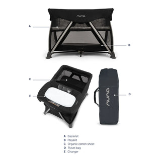 Nuna SENA Aire Playard with Zip-Off Bassinet + Changer - 35