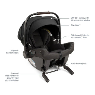 Nuna SWIV Stroller + PIPA Urbn Travel System Caviar/Chocolate - 2