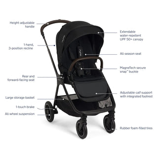 Nuna TRIV Next Stroller + PIPA Urbn Travel System Caviar/Chocolate - 2