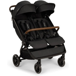 Nuna TRVL DUBL Stroller Caviar/Cognac - 1
