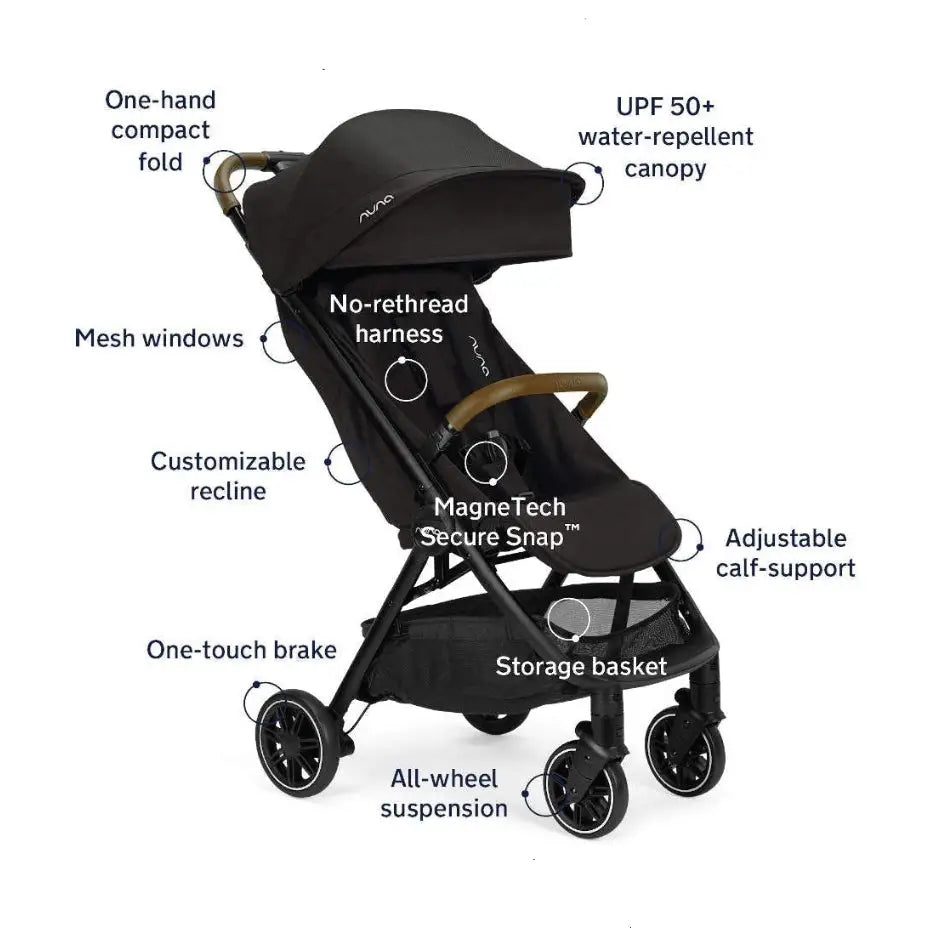 nuna 3 wheel stroller Nuna TRVL Stroller + Carry Bag – Pump Station & Nurtury