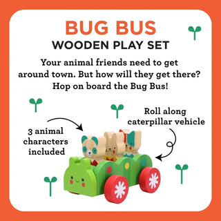 Petit Collage- Bug Bus Wooden Play Set - 4