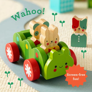 Petit Collage- Bug Bus Wooden Play Set - 3