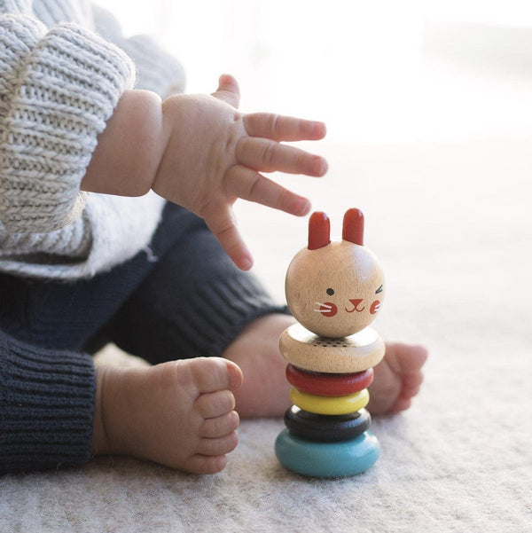Petit Collage- Wooden Rattle Modern Bunny - Just $15! Shop now at The Pump Station & Nurtury