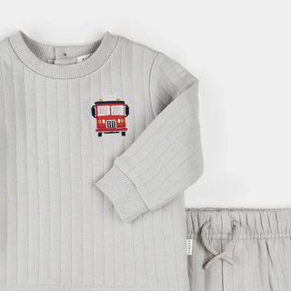 Petit Lem 2pc Fire Truck Top + Pant Knit F1 - 4