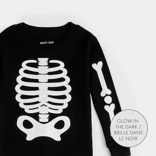 Petit Lem 2pc Skeleton GID Halloween PJ 2