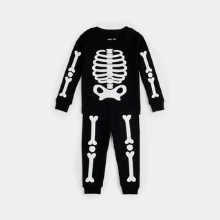Petit Lem 2pc Skeleton GID Halloween PJ Skeleton GID Blk / 12M 1