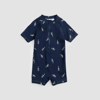 Petit Lem Baby Boy Swim Romper S2 Navy Gecko / 0-3m - 1