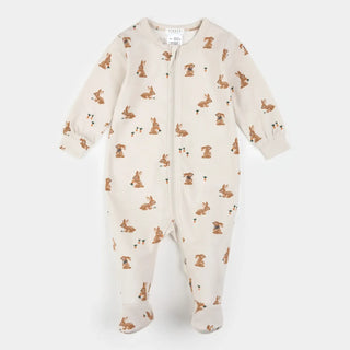 Petit Lem Footed Sleeper S1 Beige Bunny / 3M - 11