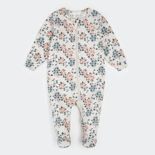 Petit Lem Footed Sleeper S1 Beige Floral / 3M - 7