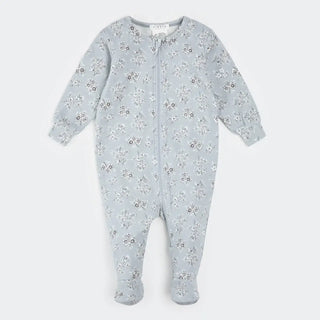 Petit Lem Footed Sleeper S1 Lt Blue Ditsy Floral / 3M - 12