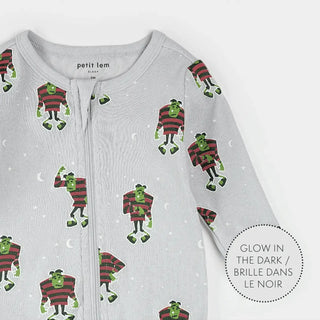 Petit Lem Glow in Dark Halloween Footed Sleeper F1 10