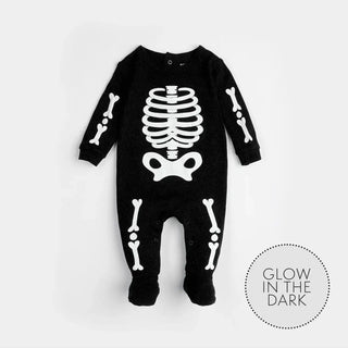 Petit Lem Glow in Dark Halloween Footed Sleeper F1 2