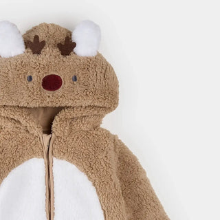 Petit Lem L/S Reindeer Playsuit F3 - 3