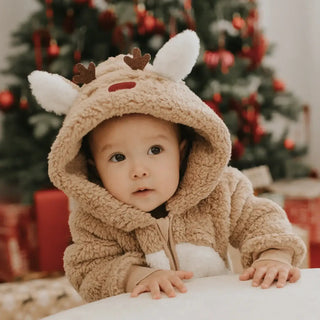 Petit Lem L/S Reindeer Playsuit F3 - 4