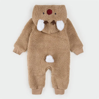 Petit Lem L/S Reindeer Playsuit F3 - 2