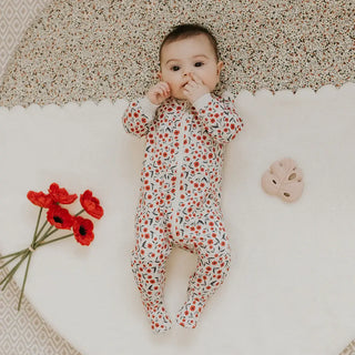 Petit Lem Poppy Floral Print footie F1 - 4