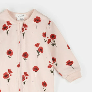 Petit Lem Poppy Lt Pink Print footie F1 - 2