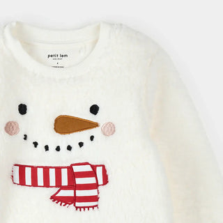 Petit Lem Snowman Fleece Sweatshirt H1 - 2