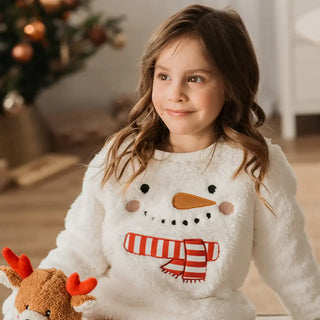 Petit Lem Snowman Fleece Sweatshirt H1 - 3