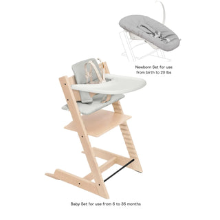 Stokke Tripp Trapp High Chair² with Cushion Newborn Tray and Newborn Set - 4