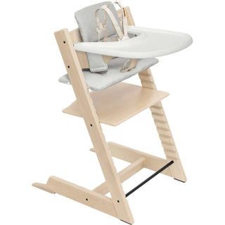 Stokke Tripp Trapp High Chair² with Cushion + Tray Natural + Nordic Grey Cushion - 1