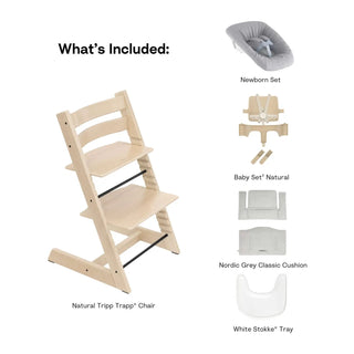 Stokke Tripp Trapp High Chair² with Cushion Tray and Newborn Set - 5