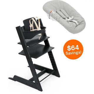 Stokke Tripp Trapp High Chair² with Newborn Set Black, Grey Newborn Set 9