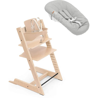 Stokke Tripp Trapp High Chair² with Newborn Set Natural, Grey Newborn Set - 1