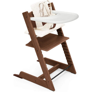Stokke Tripp Trapp High Chair² Oak with Cushion + Stokke Tray Warm Brown + Wheat Cream Cushion 11